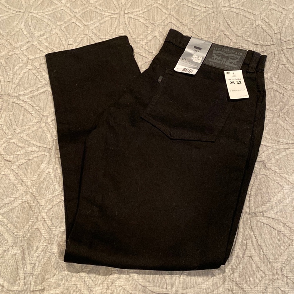 NEW Levi’s men’s 511 slim fit black denim